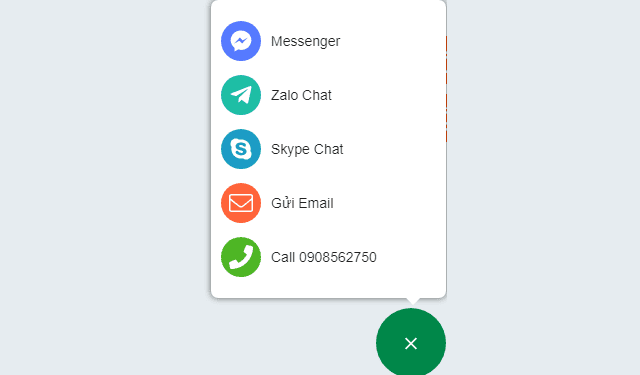 Tổng hợp các loại nút liên hệ cho blogspot